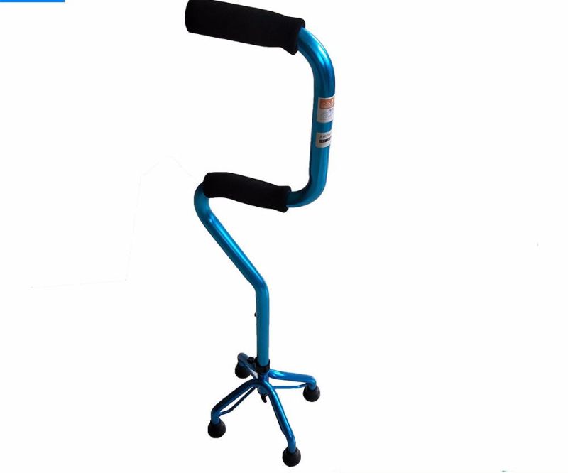 Adjustable Quad Walking Cane with 4 Foot Bases