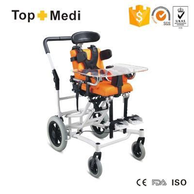Topmedi New Medical Equipment Aluminum Reclining Manual Children Wheelchair