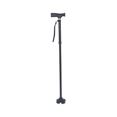 Aluminum Quad Cane Elderly Folding Outdoor Walking Stick