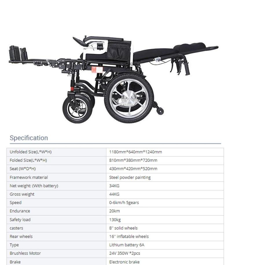 Electric Travel Wheelchair for The Elderly Light Folding Electric Wheelchair