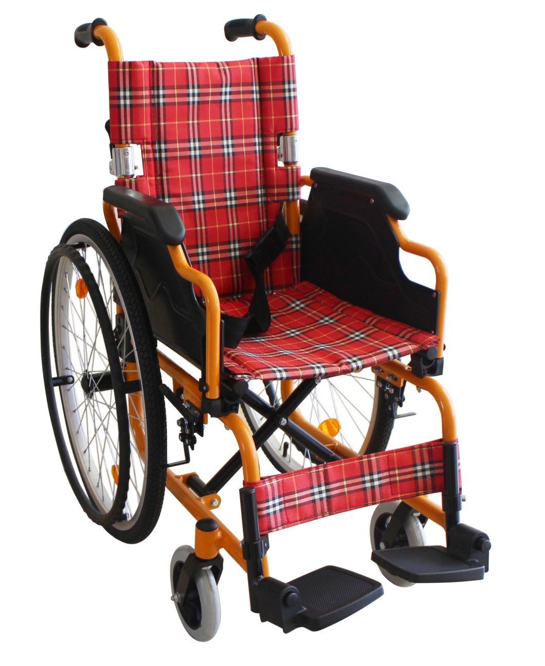 Factory Direct Sales Lightweight Aluminum Folding Wheelchair for Disabled