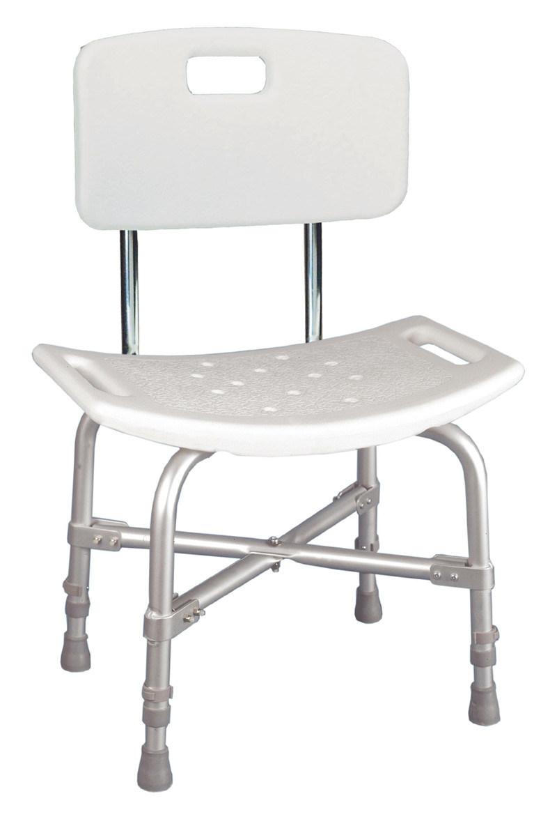 Bariatric Heavy Duty Aluminum Anodized Shower Chair with Backrest