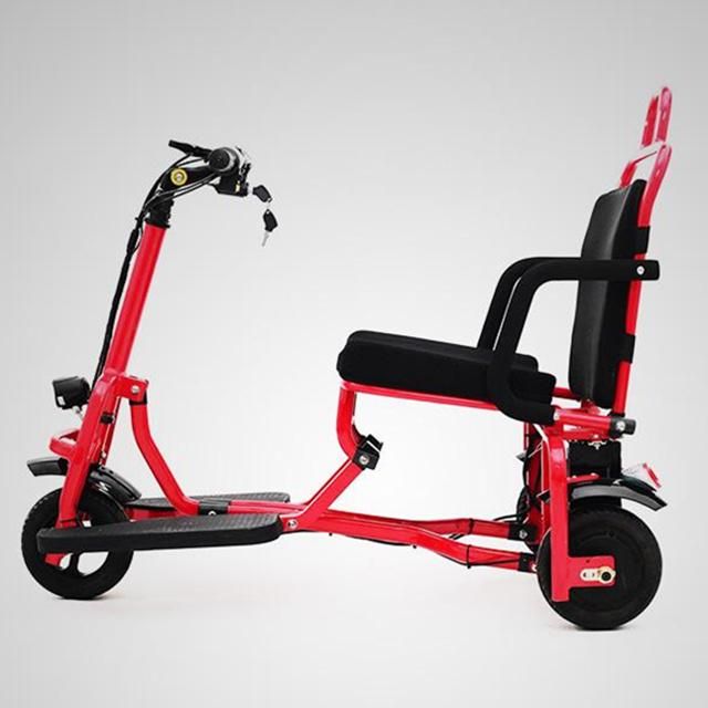 Hot Selling Aluminum Lightweight Folding 3 Wheelchair Electric Scooter for Adults
