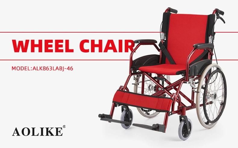 Aluminum Wheelchair Transport Wheelchair (ALK863LABJ)