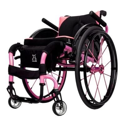 Manual Folding Wheelchair for Elderly People with Limited Mobility