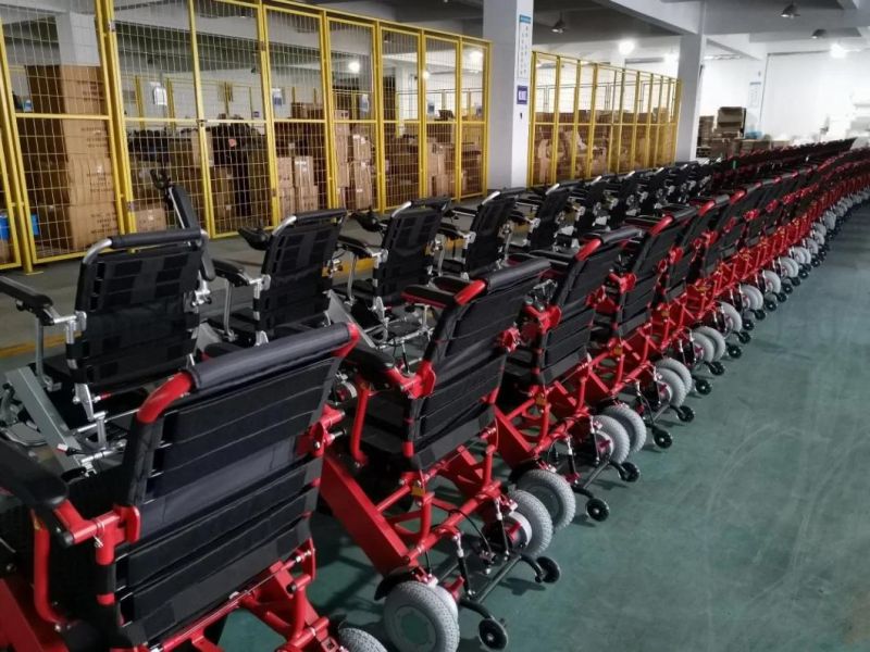 Ce Cerebral Palsy Children Standing Active Racing Stroller Aluminum Alloy Portable Folding Fold Electric Wheelchair Wheel Chair with Lithium Ion Battery