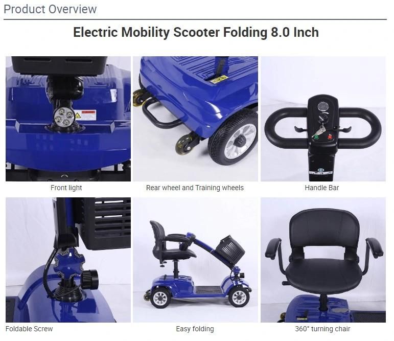 Folding Electric Mobility Scooter Four Wheels for Elder Disabled Scooter
