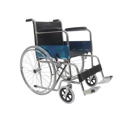 Steel Foldable Economic Cheapest Manual Wheelchair Fy809 for The Disabled