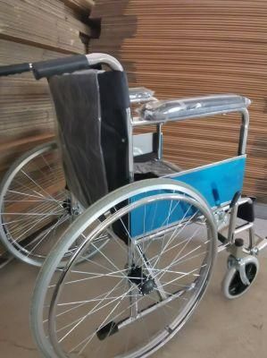 2022 Medical Equipment Heavy Duty Handicapped Folding Wheelchair