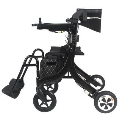 Aluminium Steel Non Electric Transport Walker Wheelchair Rollator