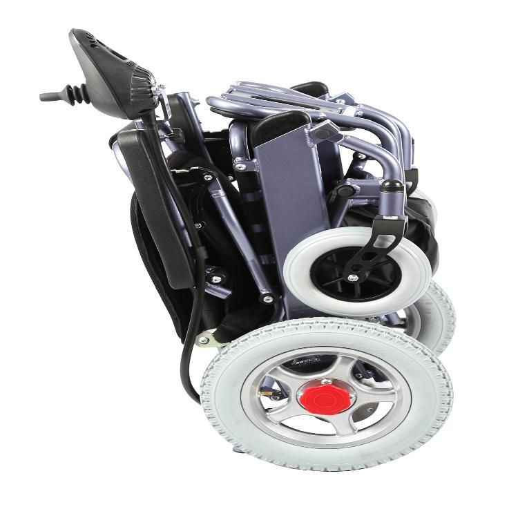 2020 Topmedi Portable Lightweight Brush Folding Electric Wheelchair