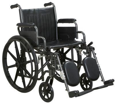 Rehabilitation Mobility Hospital Manual Wheelchair Portable and Folding Steel Wheel Chair