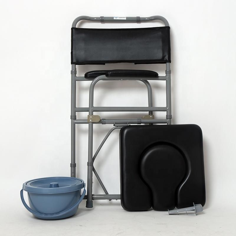 Width Adjustable Commode Chair/High Carbon Steel Extra Wide Commode