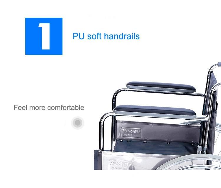 Customizable Aluminum Alloy Transit Manual ISO Foldable Home Wheelchair