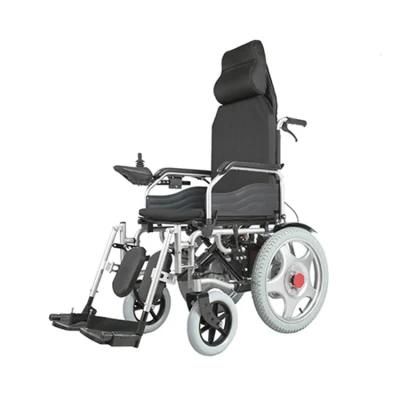 Topmedi Steel Chair Frame Automatic Reclining High Back Wheelchair for Handicapped