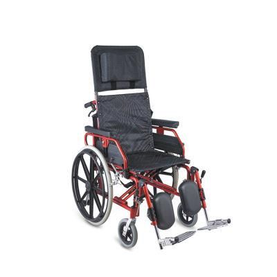 Solid Castor Height Adjustable and Detachable Armrest Lightweight Active Wheelchair for Disabled