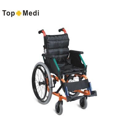 Hotsales Lightweight Aluminum Wheelchair for Cerebral Palsy Children with Drop Back Handle