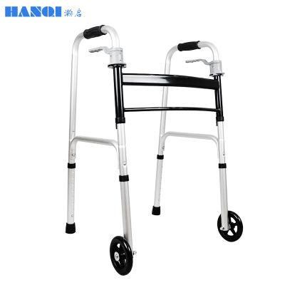 Hanqi Hq283L-5&prime;&prime; High Quality Foldable Walker with Wheel for Patient