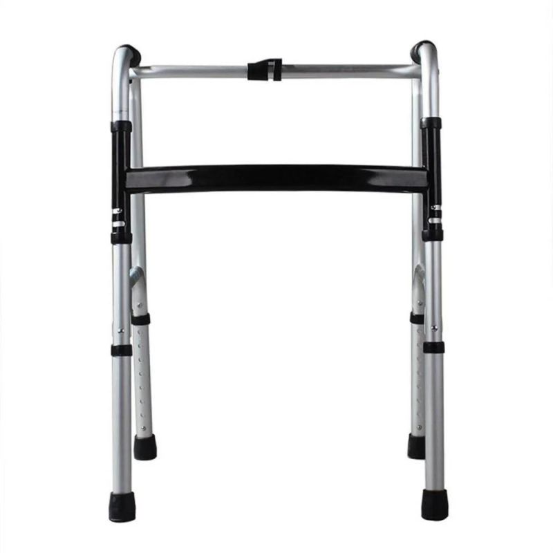 8202 Aluminum Lightweight Walker Height Adjustable Walker One-Button Folding Walker