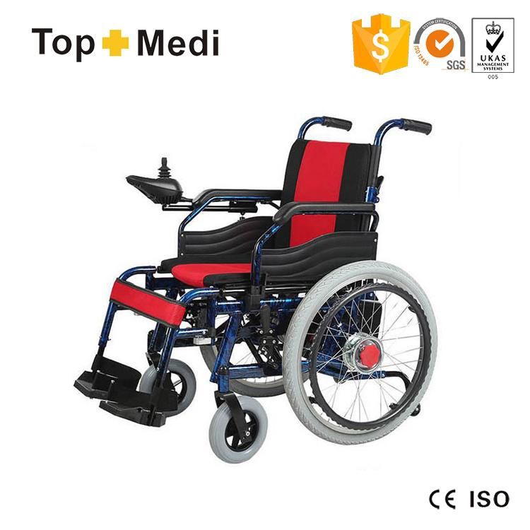 Factory Price Steel Folding Large Sale Electric Wheelchair for Disabled