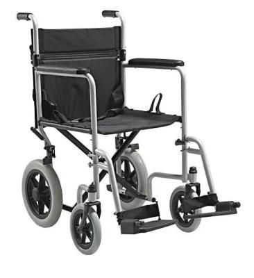 Aluminum Lightweight Single Cross Bar Manual Wheelchair with Footrest