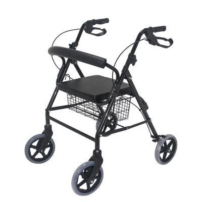 Rehabilitation Therapy Supplies Foldable Walking Aid Rollator for Sale/Aluminum Mobility Walking Aids for Disabled