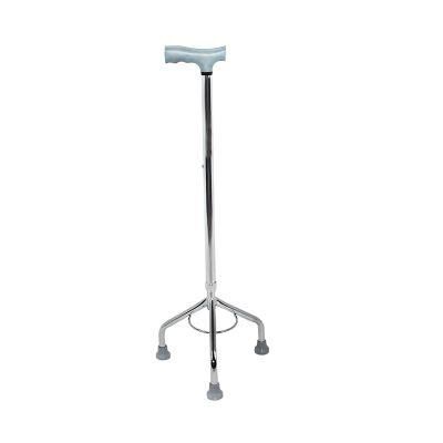 Triangle Walking Cane Steel Telescopic Adjustable Medical Hand Crutches Walking Stick for The Elderly