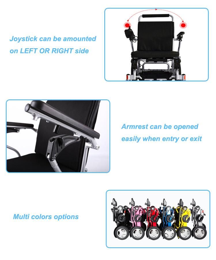 Aluminum Folding Lightweight Power Wheelchair with Ce and FDA