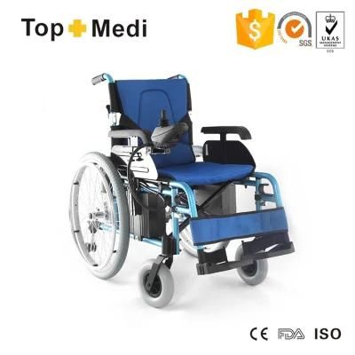 Topmedi Fashion Hot Foldable Aluminium Electric Power Wheelchair