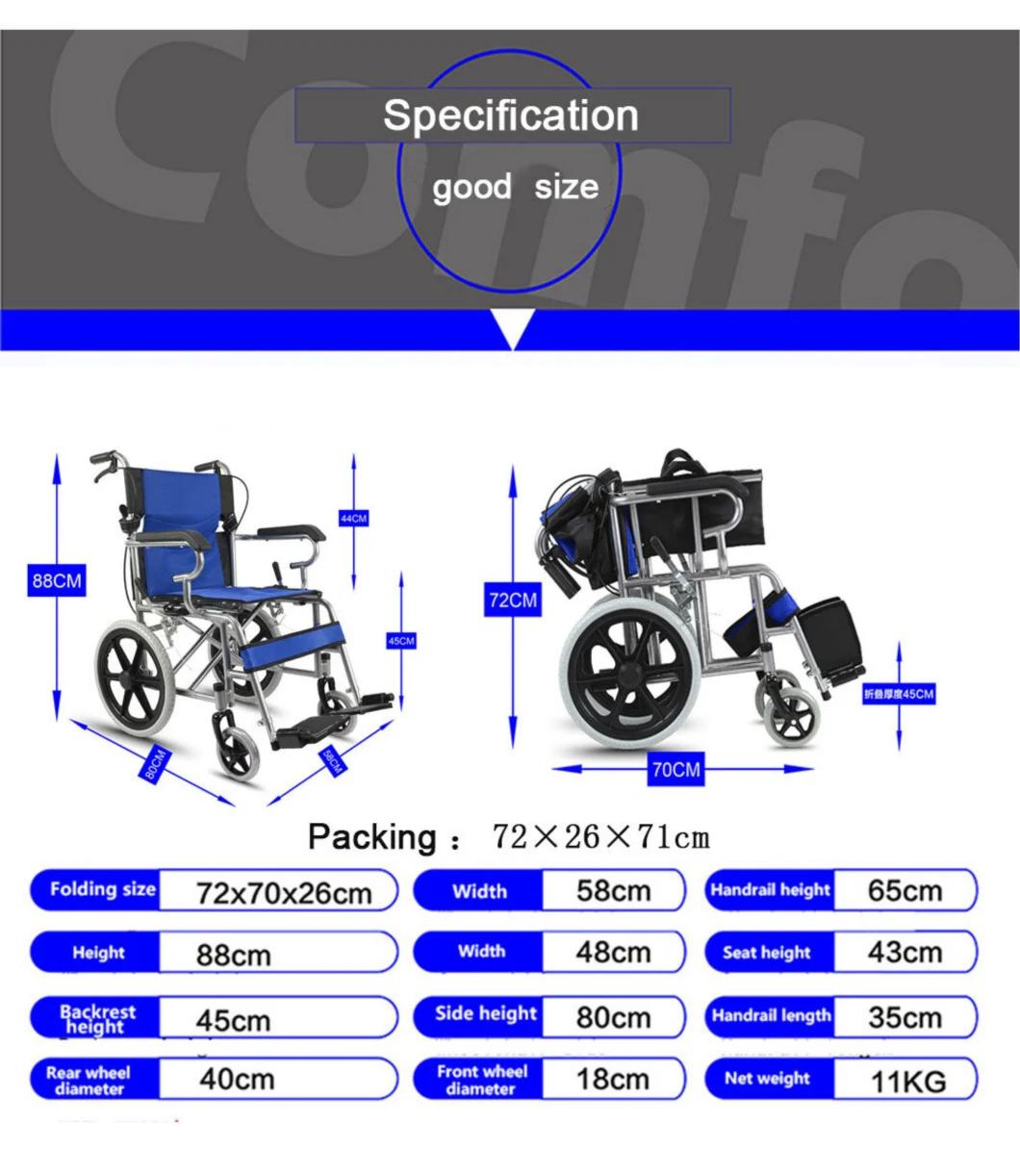 ISO Approved New Ghmed Standard Package China Manual Wheel Chair Commode Wheelchair Wheelchiar