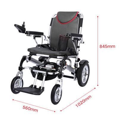 Lightweight Brushlessed Electric Wheelchair with 24V/10 Ah Lithium Battery