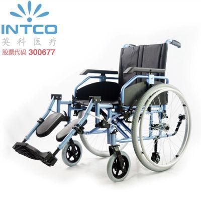 High-Quality Aluminum Functional Manual Wheelchair with Elevating Footrest