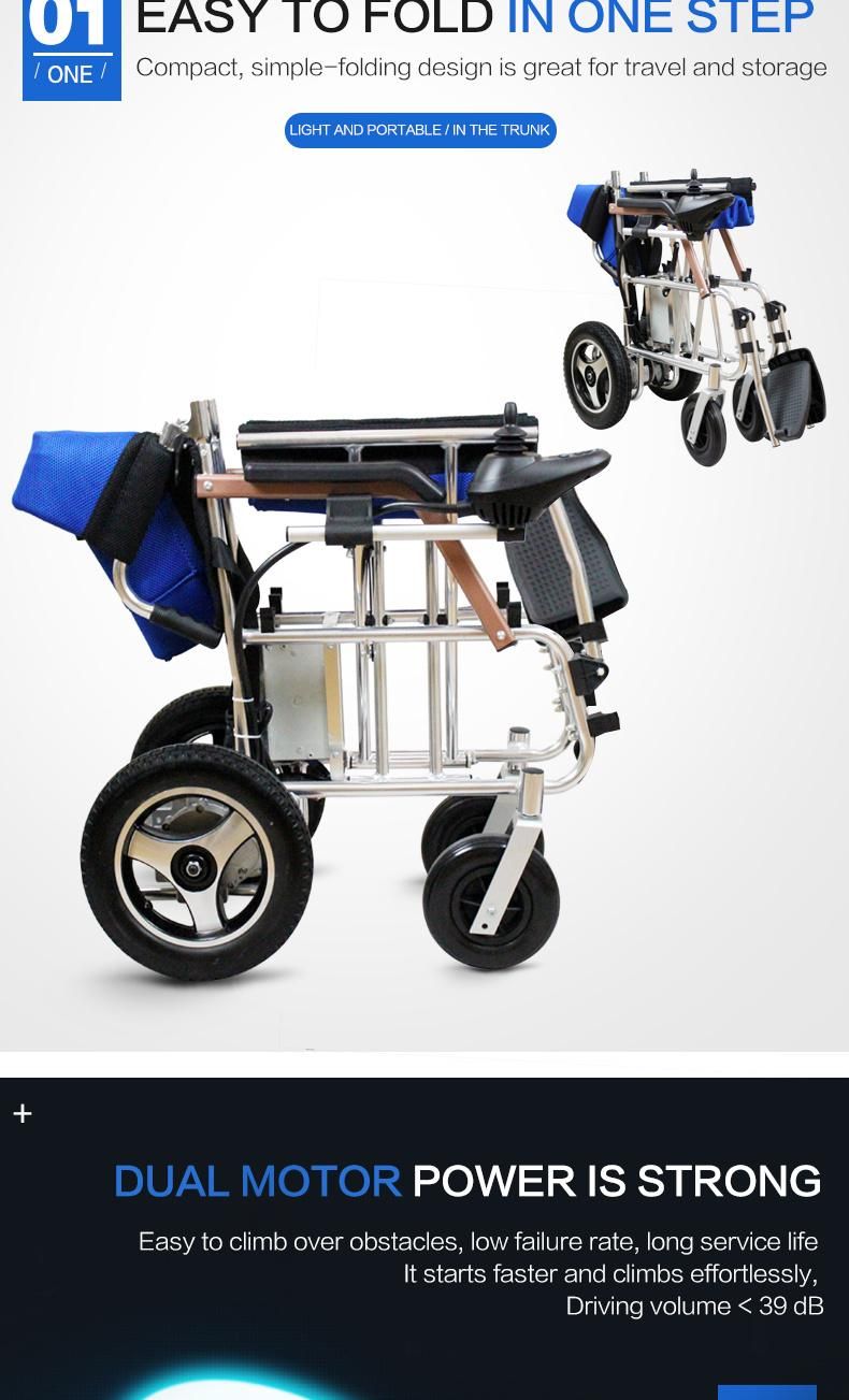 Hanqi Hq101L High Quality Foldable Electric Wheelchair for Adults and Seniors