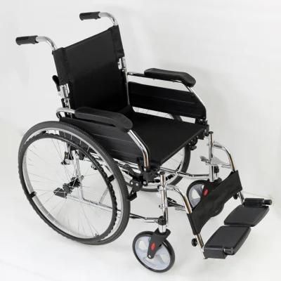 Hospital Elderly Economical Cost-Effective Manual Folding Wheelchair