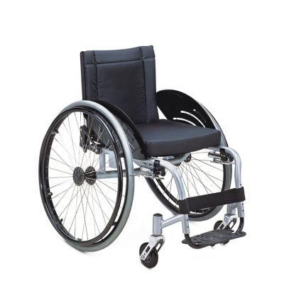 Cheap Manual Leisure and Sports Aluminum Wheelchair with Light Weight
