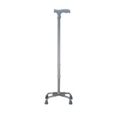 Height Adjustable Lightweight Steel 4 Leg Walking Stick for Elderly