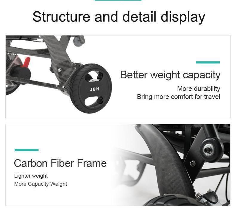 Carbon Fiber Electric Wheelchair Power Wheelchair with Elevating Leg Rests