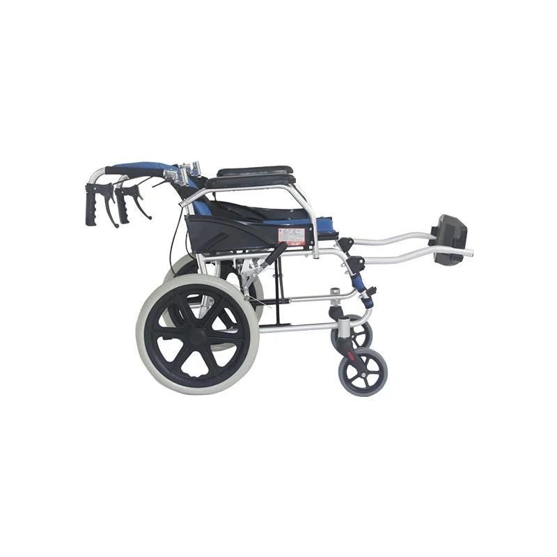 Mn-Ly002 Medical Products Aluminum Folding Head Aid Manual Wheelchair for Elderly and Patients