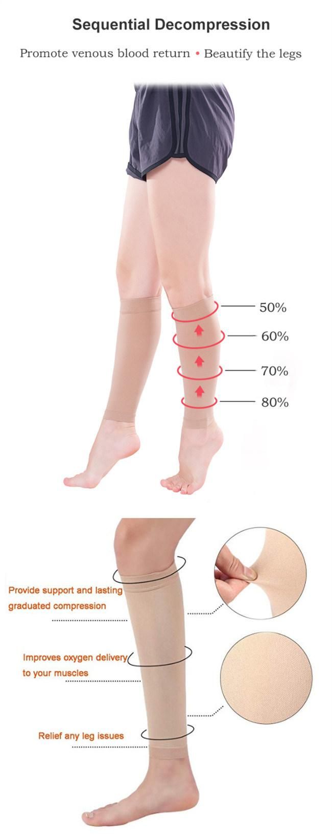 Medical Graduated Calf Compression Sleeve Leg Sleeve for Varicose Veins