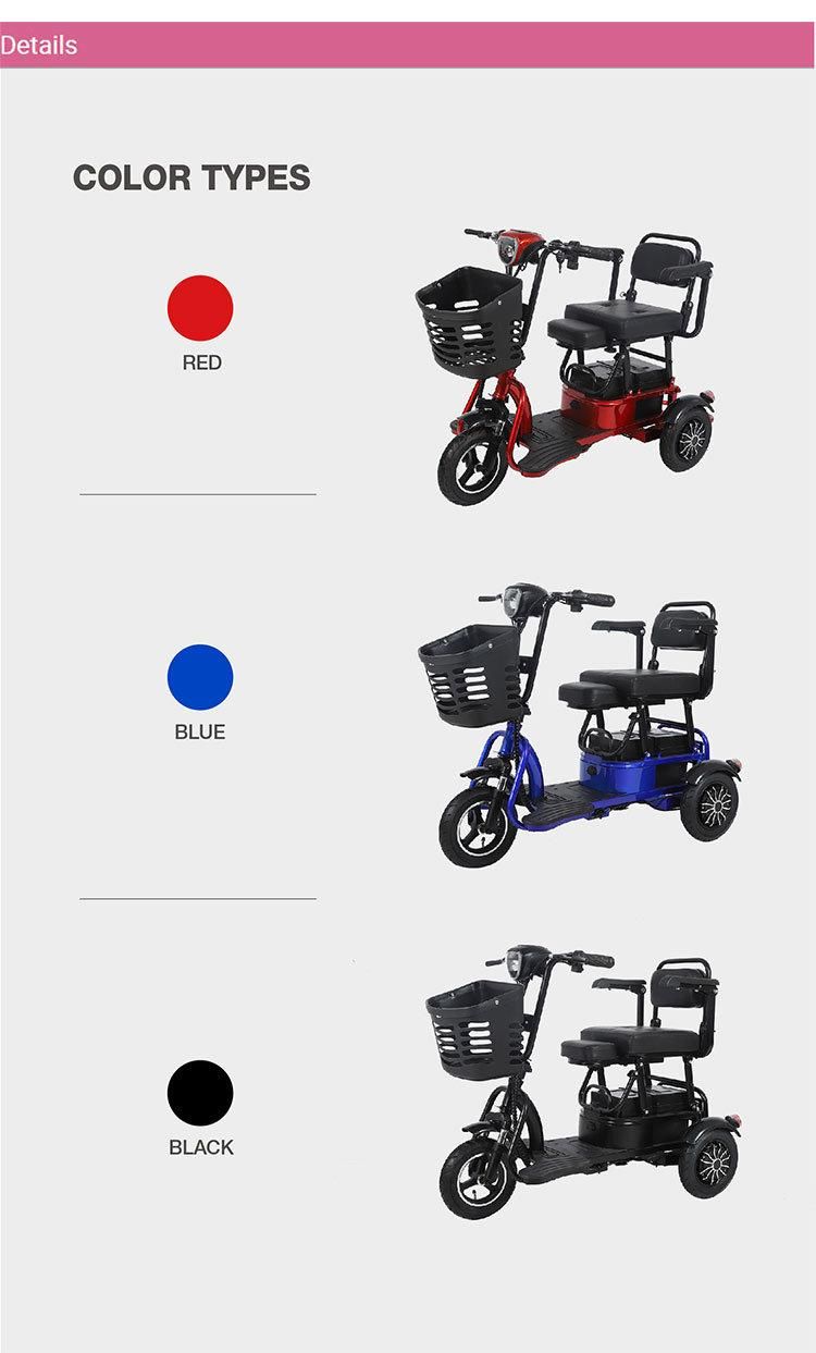 with CE Approved Disabled Scooter Electric Mobility Scooter Three Wheel for Disabled People