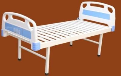 Cheapest Price Medical Hospital Clinical Furniture Manual Flat Patient ABS Bed