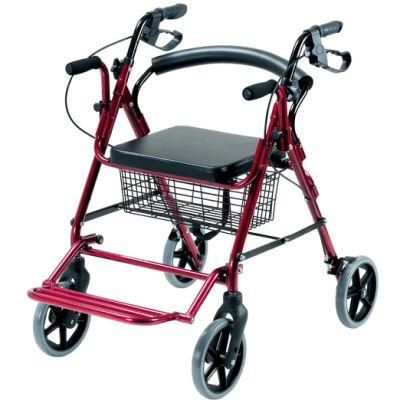 Height Adjustable Simple Aluminium Alloy Foldable Rollator Walker