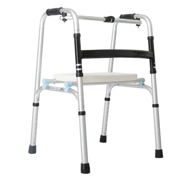 8202 Aluminum Lightweight Walker Height Adjustable Walker One-Button Folding Walker