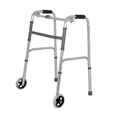 Handicapped Orthopedic Walker with Wheel Folding Lightweight Walking Aid for Adult