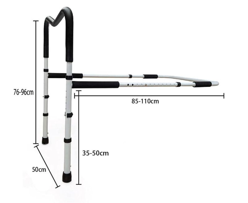 Wheelchair Assist- Steel Bed Assistance Rail W/Storage Bag Foam Handle Sabed Rail with Adjustable Handle