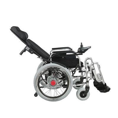 Topmedi Steel Material High Back Electric Power Wheelchair for Disabled
