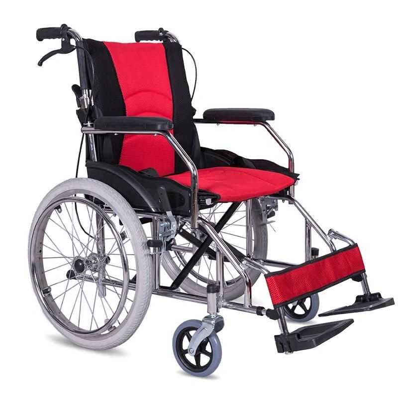 New Aluminium Alloy Manual Wheelchair for The Elderly 5 Colors Disabled Foldable Portable Inflatable Wheelchair