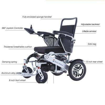 Hot Sale Lightweight Aluminum Alloy Handicapped Folding Power Electric Wheelchair