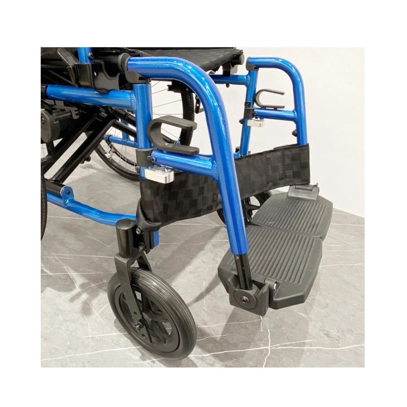 High Performance New ISO Approved Travel Lightweight Outdoor Aluminum Handicapped Foldable Manual Wheelchair