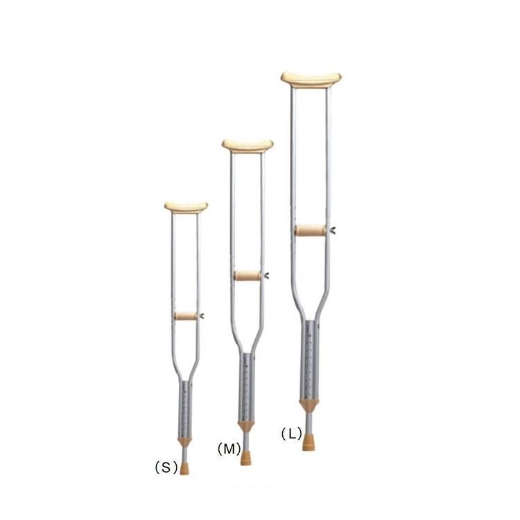 Mn-Gz001 Adjustable Aluminum Alloy Medical Armpit Crutch Underarm Walking Crutch